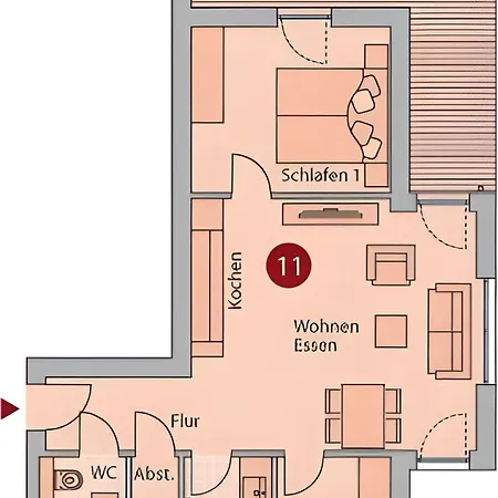 公寓 Residenz Seestern We 11 Börgerende-Rethwisch